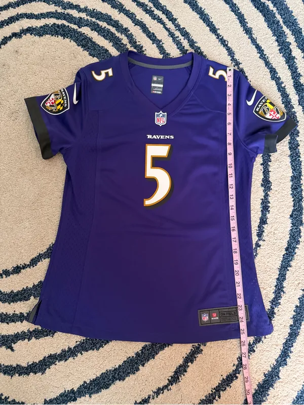 Nike Baltimore Ravens Joe Flacco #5 Women’s On Field Jersey Purple M - Image 5