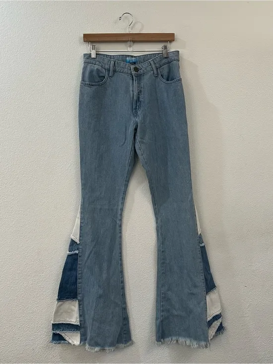 Show Me Your Mumu Woodstock Flare Bell Bottom Jeans Size‎ 28 Echo Wash - Image 4
