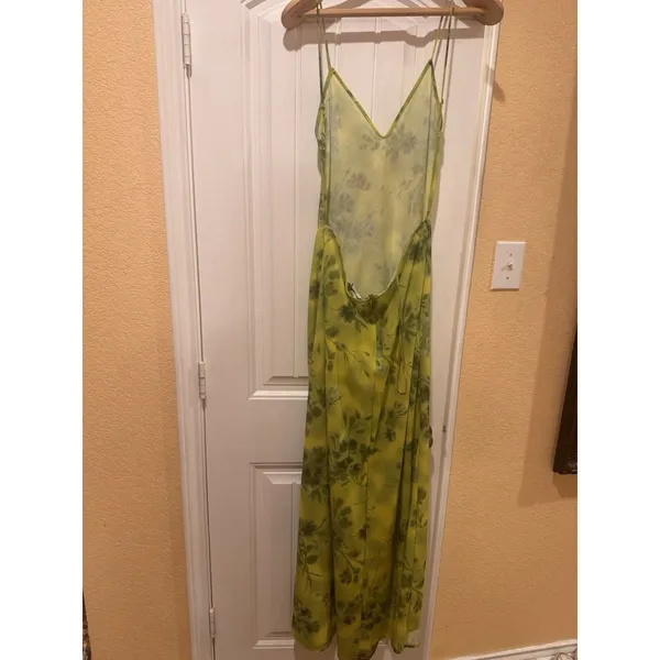 ZARA PRINTED MIDI DRESS GREEN, Size XL NEW WITH TAG - Image 8