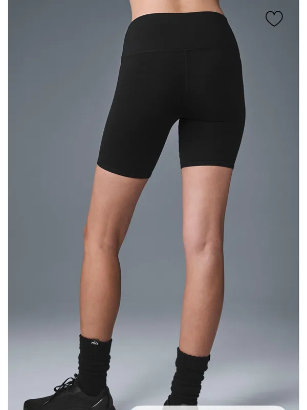 ALO High-Waist Biker Short - Black 7” - Image 2