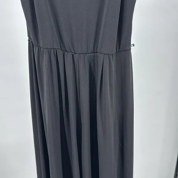 Papaya Black stretchy wide leg adjustable strap Jumpsuit romper M layering party - Image 4