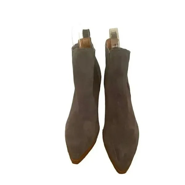 Marc Fisher Suede Leather Gadri Pointed Toe Bootie Gray SZ 6.5 - Image 2