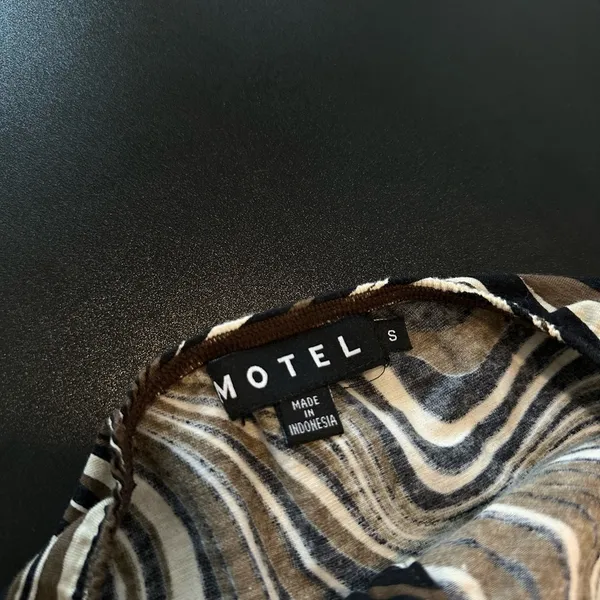 Motel Rocks Brown Halter Top - Image 2