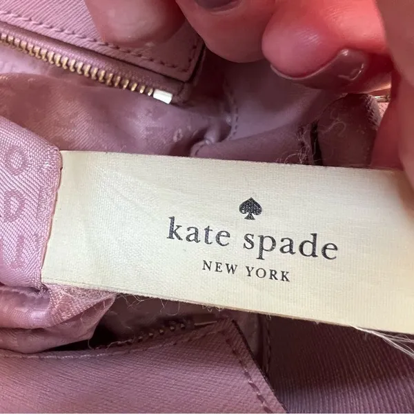Kate Spade Hadlee Laurel Way Dusty Peony Pink Leather Handbag Purse Satchel - Image 12