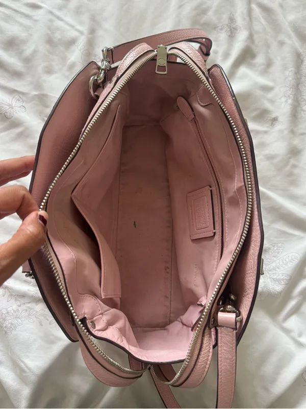 Coach Pebbled Leather Crossbody — Light Pink - Image 15