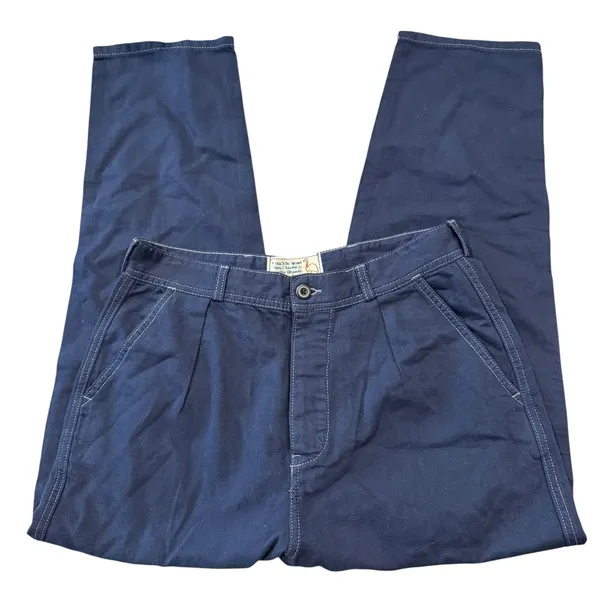 Sandrine Rose NWT Pants Women's 27 Navy Patchwork Workwear Indie Utility Ankle - Image 11