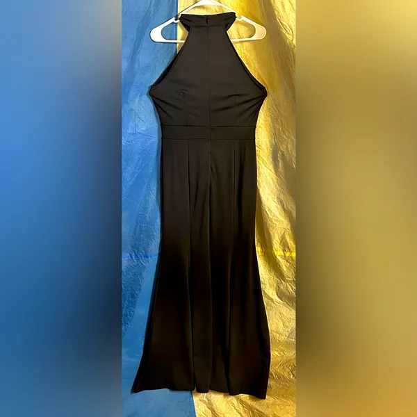 Elegant Black Halter Neck Dress - Image 2