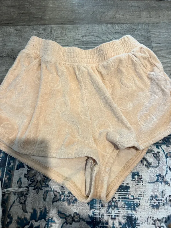 Aerie Cozy Terry Cloth Lounge Shorts in Light Brown - Image 7