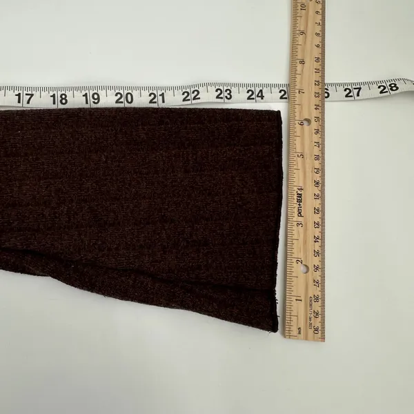 Windsor Dress Juniors XS Brown Rib Knit Casual Chills Long Bell Sleeve Mini Slit - Image 8