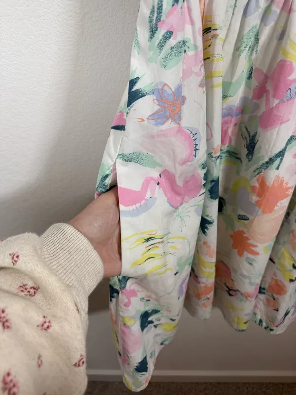 Abercrombie x The Trevor Project Floral Mini Dress Puff Strap Pride M - Image 9