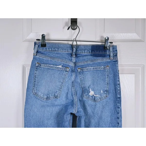 Abercrombie & Fitch 90s Straight Low Rise Distressed Jeans Size 27 Tall (4L) - Image 6