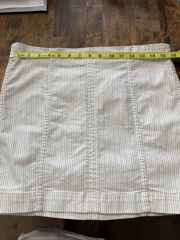 FREE PEOPLE Modern Femme Pinstripe Mini Skirt Size 6 - Image 9