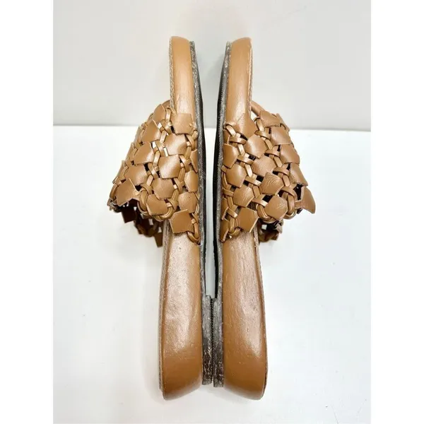 ALI MACGRAW Sandals Womens Size 8 Leather‎ Wren Woven Slip On Shoes - Image 7