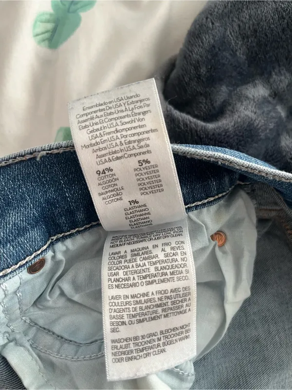 MOTHER Straight Leg Jeans Womens Size 30 Medium Wash High Rise Raw Hem Stretch - Image 16