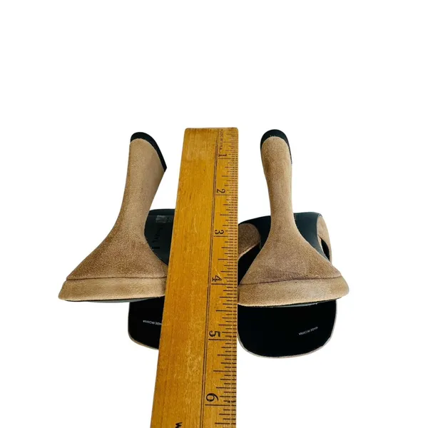 Natori Minh-Su Color Doe Kid‎ Suede Women's Pointed Toe Heel Mule Size 9M NWB - Image 6