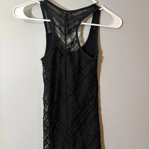 2000s American‎ Eagle Black Lace cami Racerback Tank Top - Image 3