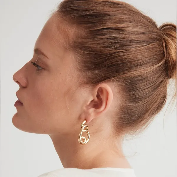 NEW! Madewell Looped Tube Large Hoop Earrings - Image 2