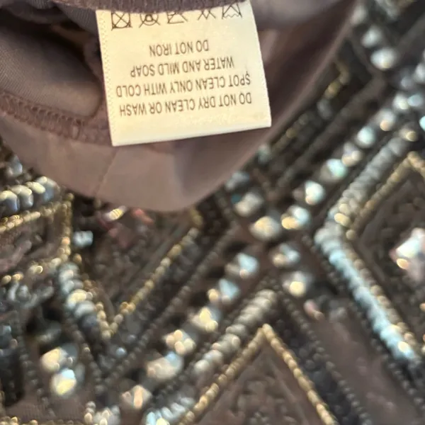 Adrianna‎ Papell Bluish/Gray Beaded Dress Size 4P - Image 12