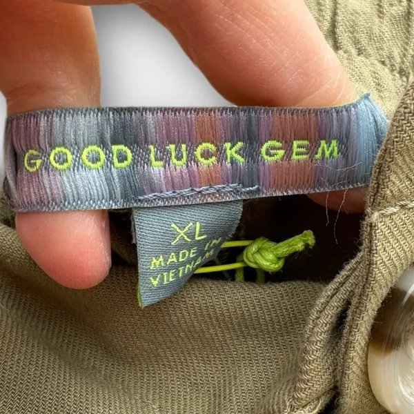 Good Luck Gem Cotton Pleated Paper Bag Tie Shorts - Image 2