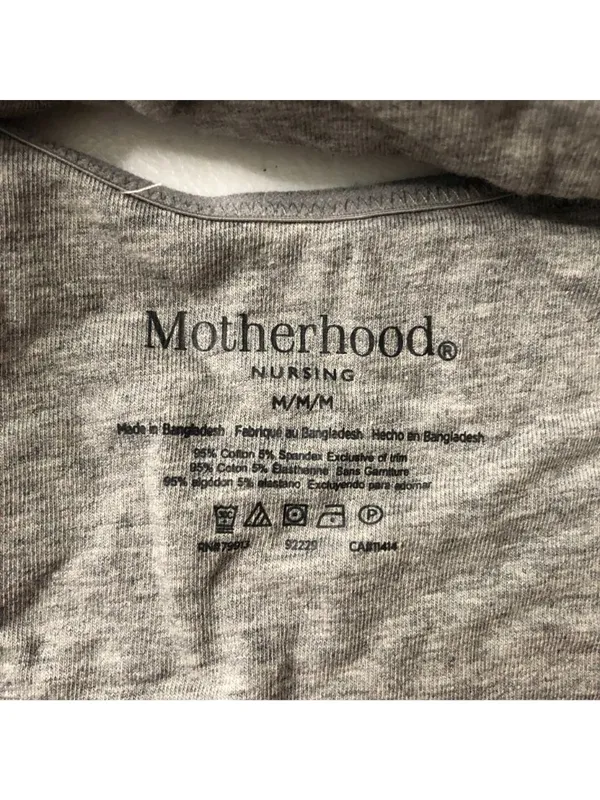 Motherhood Maternity Wrap Front Nursing Sleep Bra Heather Gray M - Image 3