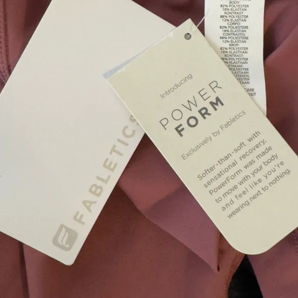 1689 | NWT Fabletics Cashel Activewear PowerForm Ruched Leggings Pink Womens‎ M - Image 9