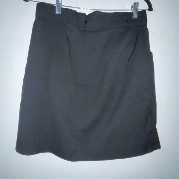 Gap Stretch Black Ruched Ribbon-Trimmed Waist Skirt with Pockets Size 4‎ - Image 3
