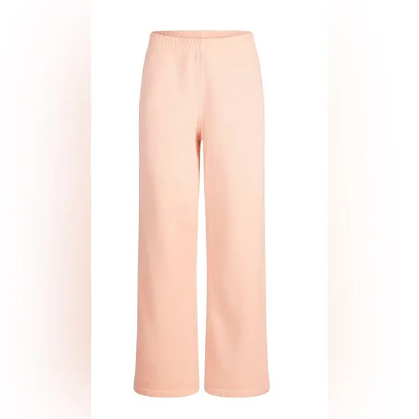 Skims NWT French Terry Low Rise Straight Leg Pant Cantaloupe Size L - Image 4