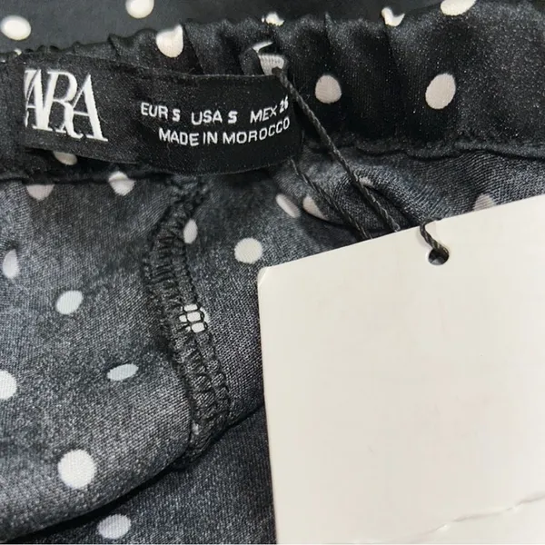 Zara Polka Dot Midi Black & White Skirt(Size Small) - Image 8