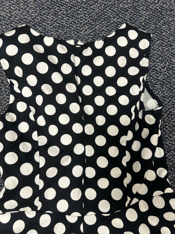 Bridesmay Black and White Polkadot Dress Size Small - Image 7