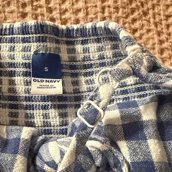Blue and White Gingham Dress - Image 8