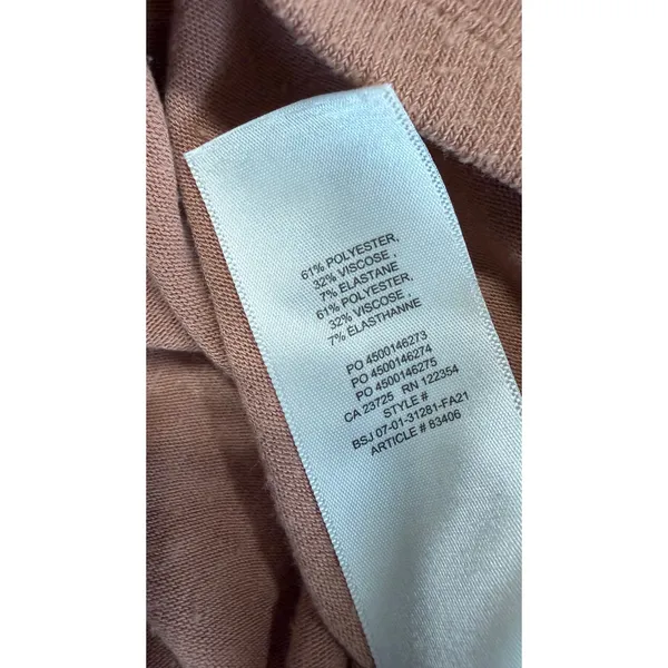 Wilfred Free Aritzia Cropped Cardigan Brown Ribbed Knit Button Front Top Small - Image 7