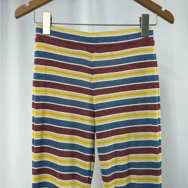 NWT Zara Rib Texture‎ Striped Pull On Flare Pants in Multi Size Medium - Image 5