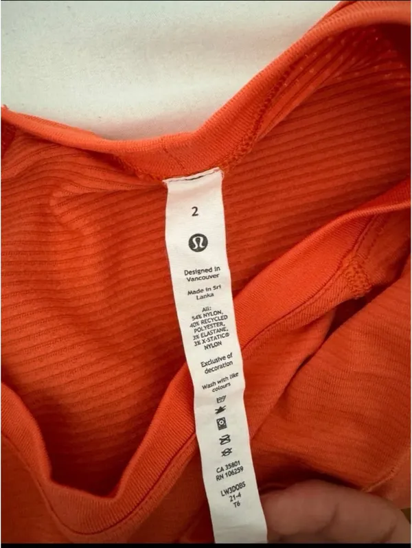 Orange Lululemon Swiftly Tech Long Sleeve - Image 4