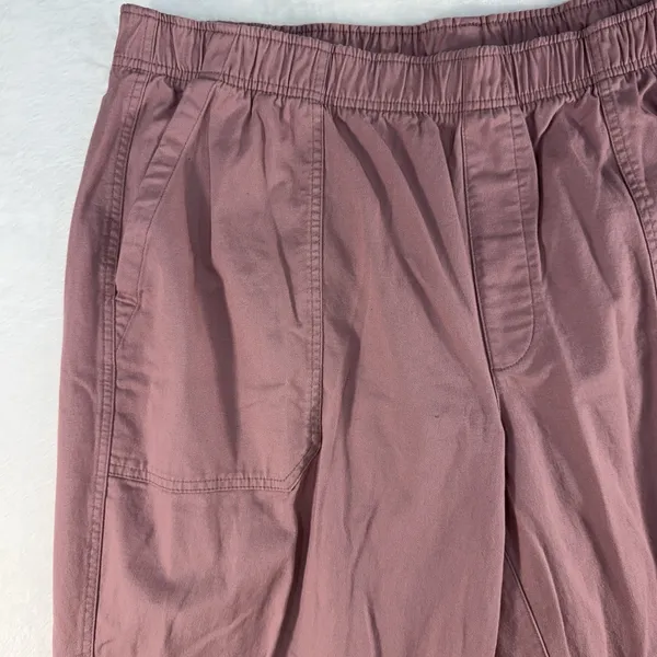 Old Navy 2X High Waisted Pulla Utility Pants Comfort Casual Pull On Pink‎ Barrel - Image 6