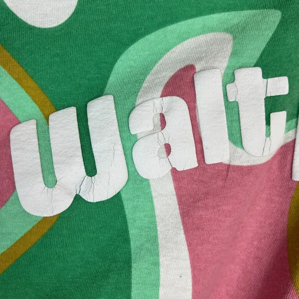Walt Disney World Spirit Jersey Womens Medium Pink Green 70s Swirl Long Sleeve M - Image 9