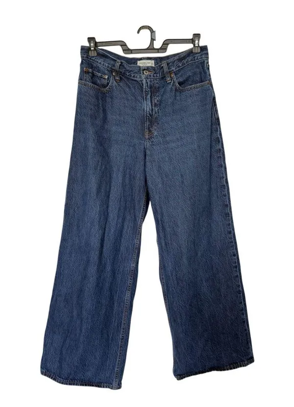 Abercrombie & Fitch The Wide Leg High Rise Jeans Size 30 - Image 5