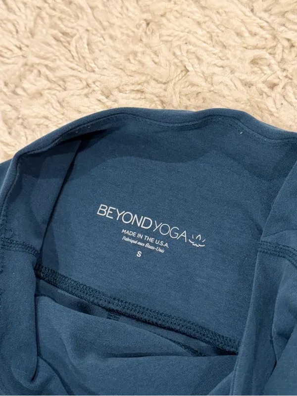 Beyond yoga High-Waist Active Bike Shorts - Deep Teal - Image 3