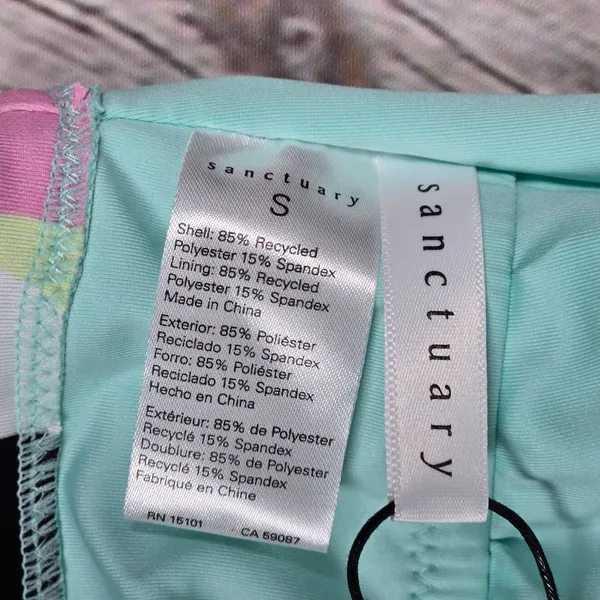 Sanctuary Swim Multi Color Striped Bandeau Bikini Top SABH23401 Small‎ NEW - Image 6