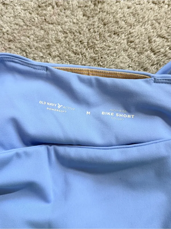 Old Navy Women’s High-Waisted PowerSoft Biker Shorts 6” in Blue Overall M - Image 5