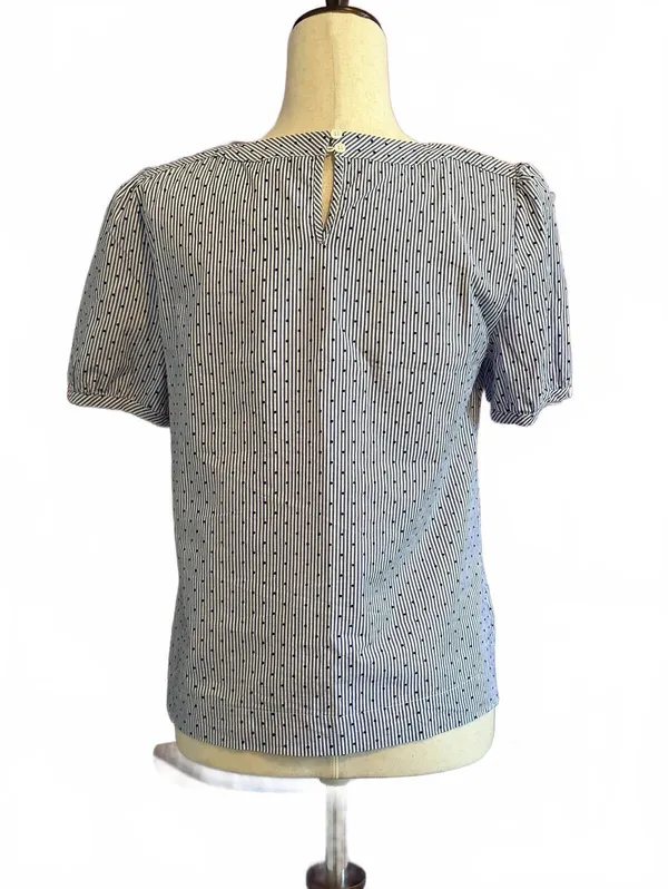 Court & Rowe Striped and Polka Dot Short Sleeve Blouse - Image 2
