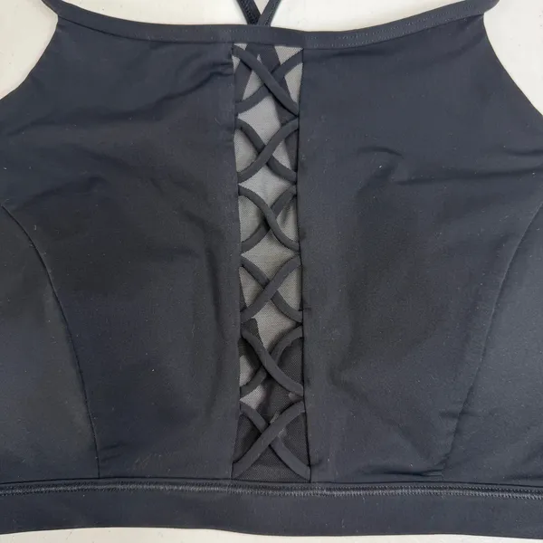 Lululemon 38D Shoreline Bikini Top Black Swimsuit High Neck Swim UV Protected - Image 5