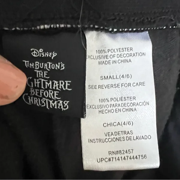 Disney Tim Burton nightmare before Christmas black and silver sweatpants - Image 6