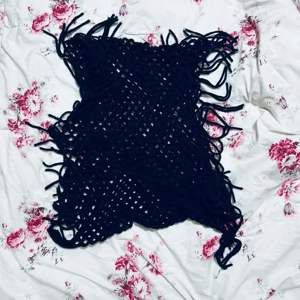 Black Knit Infinity Scarf - Image 3