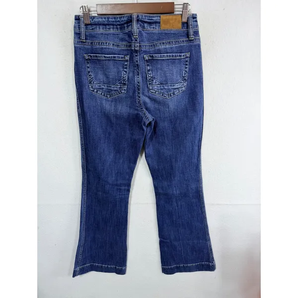 Daytrip Trouser Wide Leg Jeans Women's 27L Blue DBK470 Buckle Western Denim - Image 3
