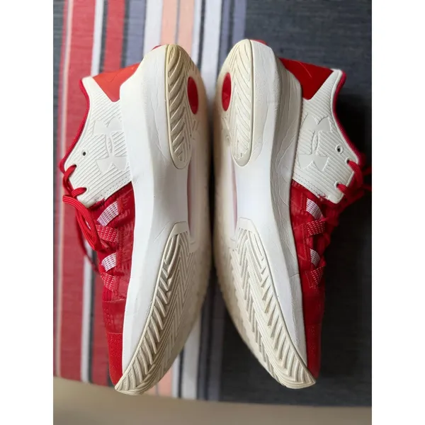 Under Armour Jet 2019 Red White Court Shoes Women’s 9 Volleyball Basketball - Image 8