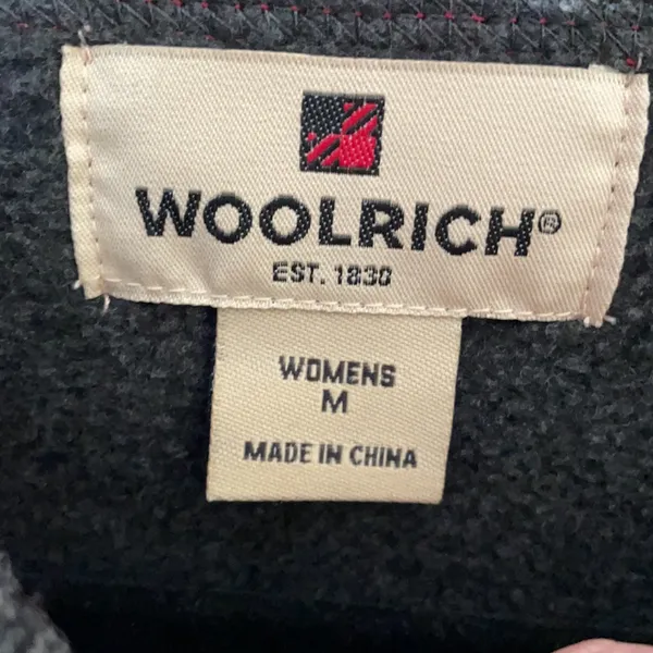 Woolrich Ruby Red Henley Sweater Medium Fair Isle - Image 4