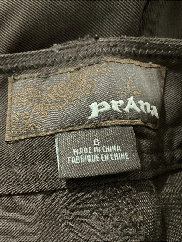 Prana Tie Ankle Brown Cargo Pants Womens Size 6 - Image 8