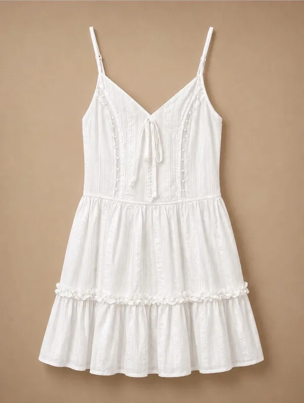Francesca’s Blue Rain Summer Dress, Size Medium - Image 3