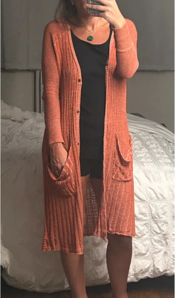 Free People Coral Long Duster Cardigan - Image 3
