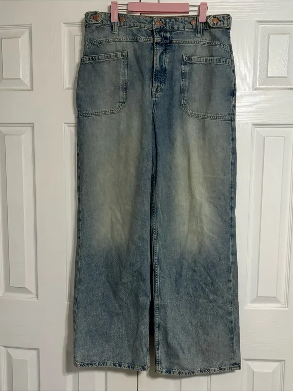 Free People We the Free Palmer Cuffed Baggy Jeans NWT - Image 3